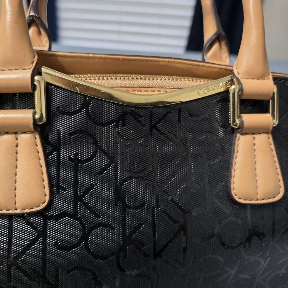 Calvin Klein Black and Tan Women's Bag